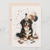 Happy Birthday Bernese Mountain Dog Kaart (Voorkant / Achterkant)