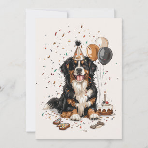 Happy Birthday Bernese Mountain Dog Kaart