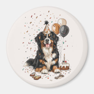 Happy Birthday Bernese Mountain Dog Magneet