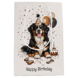 Happy Birthday Bernese Mountain Dog Medium Cadeauzakje