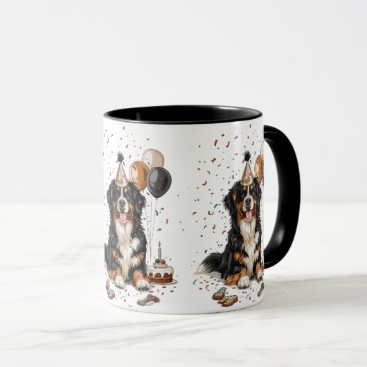 Happy Birthday Bernese Mountain Dog Mok (Voorkant rechts)