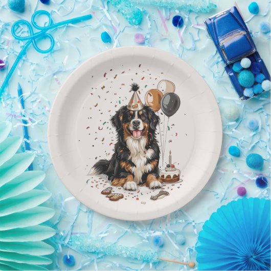 Happy Birthday Bernese Mountain Dog Papieren Bordje (Feest)