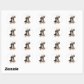 Happy Birthday Bernese Mountain Dog Ronde Sticker (Vel)