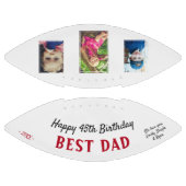 Happy Birthday Best Dad 3 Photo Collage American Football (Panelen)