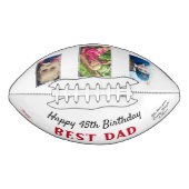 Happy Birthday Best Dad 3 Photo Collage American Football (Voorkant)
