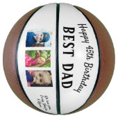 Happy Birthday Best Dad 3 Photo Collage Basketbal (Verticaal)