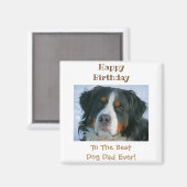 Happy Birthday Best Dog Dad Ever Photo Magneet (Voorkant / Achterkant)
