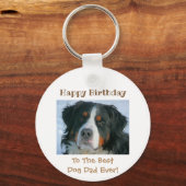 Happy Birthday Best Dog Dad Ever Photo Sleutelhanger (Achterkant)