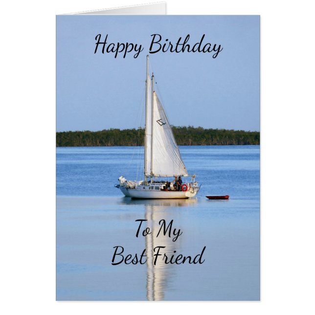 Happy Birthday Best Friend Side by Side Sailships (Voorkant)