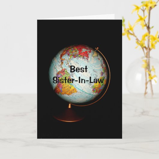Happy Birthday Best Sister-In-Law on Earth Kaart (Gele Bloem)