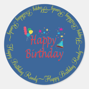 Happy Birthday Best Value Classic Ronde Sticker