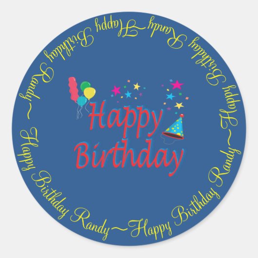 Happy Birthday Best Value Classic Ronde Sticker (Voorkant)