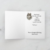 Happy Birthday, beste vriend Humor Wolf, Wolven Kaart (Binnen)