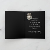 Happy Birthday, beste vriend Wolf, Wolvenkaart Kaart (Binnen)