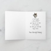 Happy Birthday, beste vriend Wolf, Wolvenkaart Kaart (Binnen)