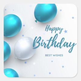 Happy Birthday Beste wensen Vierkante Sticker
