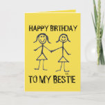 HAPPY BIRTHDAY BESTIE BBF GREETING CARDS FEESTDAGEN KAART<br><div class="desc">HAPPY BIRTHDAY BESTIE GREETING CARD. INSIDE READS: MAY ALL OF YOUR DREAMS COME TRUE.</div>