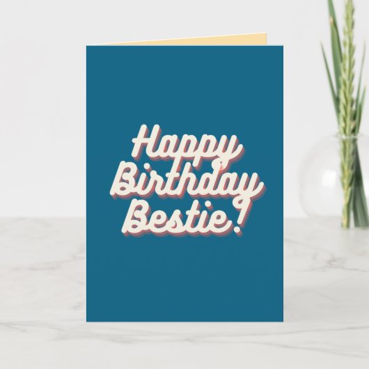 Happy Birthday Bestie | BLAUWGROEN Kaart (Voorkant)