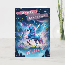 Happy Birthday (bewerkbaar) Gevouwen Wenskaart Kaart