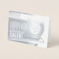 Happy Birthday | bewerkbare tekst | Klassieke auto