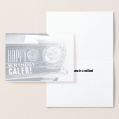 Happy Birthday | bewerkbare tekst | Klassieke auto Folie Kaarten (Display)