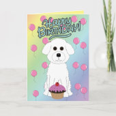 Happy Birthday Bichon Frise  Kaart (Voorkant)