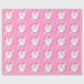 Happy Birthday Bichon Frise Wrapping Paper Cadeaupapier (Vlak)