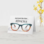 Happy Birthday Bifocals Kaart (Gele Bloem)