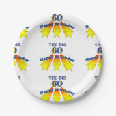 Happy Birthday Big 60 Papieren Bordje (Voorkant)