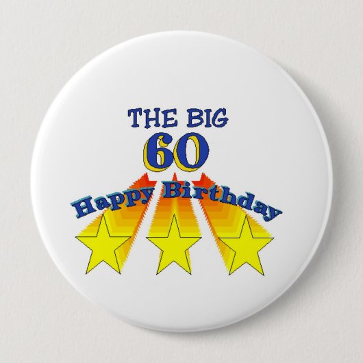 Happy Birthday Big 60 Pinback Button (Voorkant)