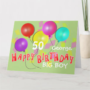 Happy Birthday Big Boy 50ste mijlpaal gepersonalis Kaart