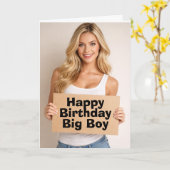 Happy birthday big boy kaart (Gele Bloem)