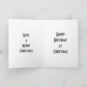 HAPPY BIRTHDAY BIJ CHRISTMAS OUDE TIME SANTA FEESTDAGEN KAART (Binnen)