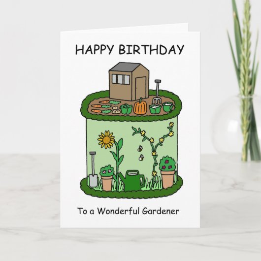Happy Birthday bij Gardener Kaart (Voorkant)