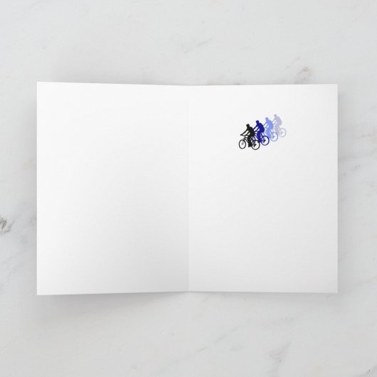 Happy Birthday Biking Design Kaart (Binnen)