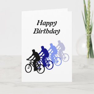 Happy Birthday Biking Design Kaart