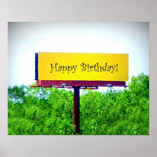 HAPPY BIRTHDAY BILLBOARD: "Jubilant"_ Poster (Voorkant)