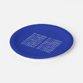 Happy Birthday Binary Code Uw Kleuren Papieren Bordje (Gekanteld)