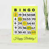 Happy Birthday BINGO Kaart (Voorkant)