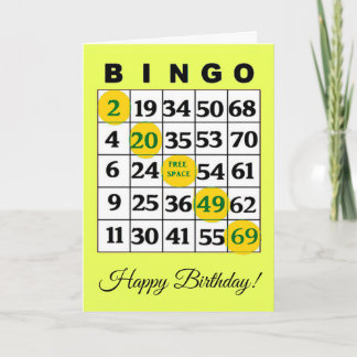 Happy Birthday BINGO Kaart