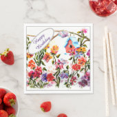 Happy Birthday Bird House Servet (Insitu)