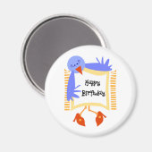 Happy Birthday Bird Magneet (Voorkant / Achterkant)