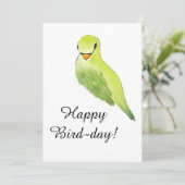 Happy Birthday Bird Pun Kaart (Staand voorkant)