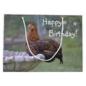 Happy Birthday Birdbat Chicken Groot Cadeauzakje (Achterkant)