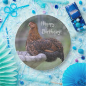Happy Birthday Birdbat Chicken Papieren Bordje (Feest)
