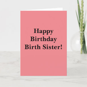 Happy Birthday Birth zister Bedankkaart