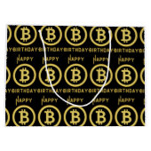 Happy Birthday Bitcoin Gold Large Gift Bag Groot Cadeauzakje (Achterkant)