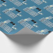 Happy Birthday Black Balloons en Sparklers Cadeaupapier (Hoek)