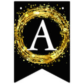 Happy Birthday 🎈 Black en Gold Vlaggetjes (Derde vlag)