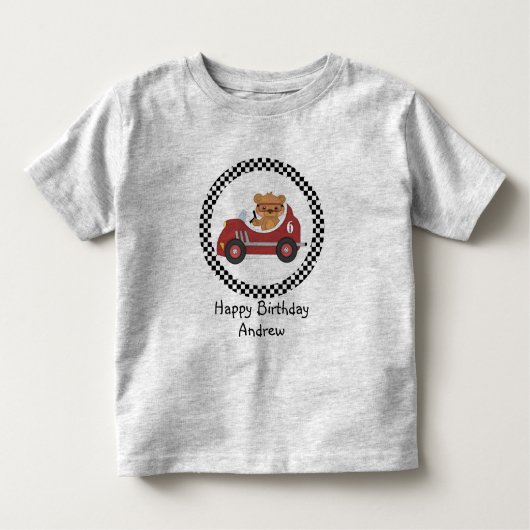 Happy Birthday Black en White Racing Beer Kinder Shirts (Voorkant)